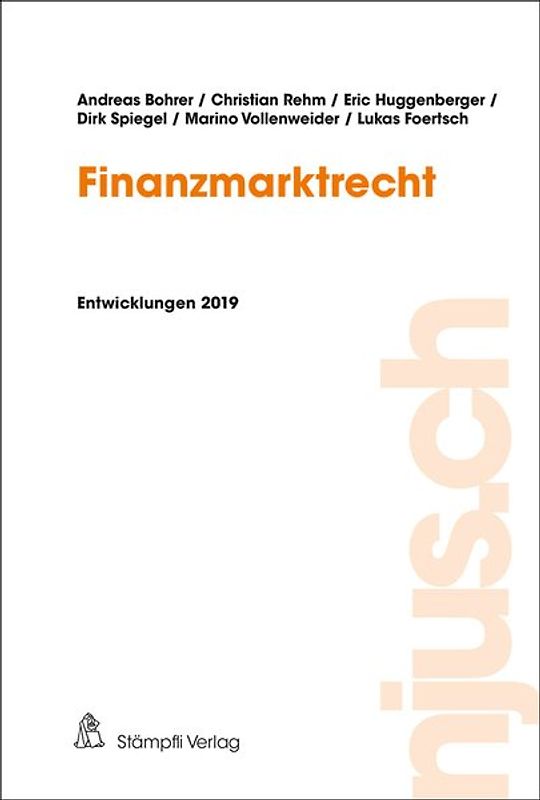 njus Finanzmarktrecht / Finanzmarktrecht, Entwicklungen 2019