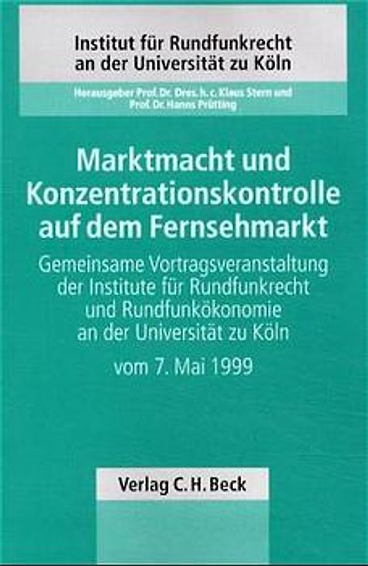 Marktmacht und Konzentrationskontrolle auf dem Fernsehmarkt