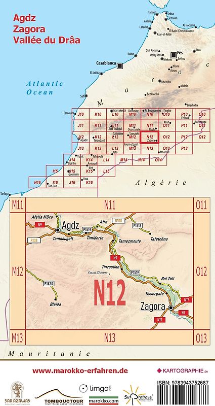 N12: Agdz - Zagora - Vallée du Drâa - 1:120.000