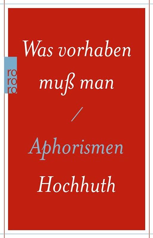 Was vorhaben muß man