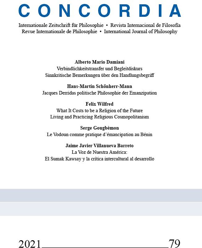 Concordia – Internationale Zeitschrift für Philosophie Heft 79