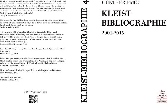 Heinrich von Kleist Bibliographie