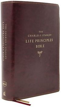 Nkjv, Charles F. Stanley Life Principles Bible, 2nd Edition, Leathersoft, Burgundy, Indexed, Comfort Print