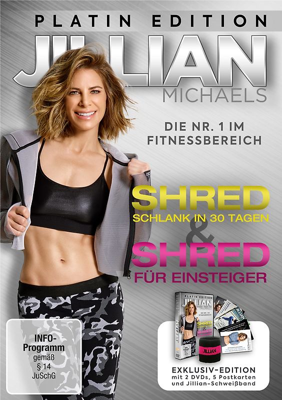 Jillian Michaels - Platin Edition: Shred - Schlank in 30 Tagen / Shred für Einsteiger [2 DVDs] DVD