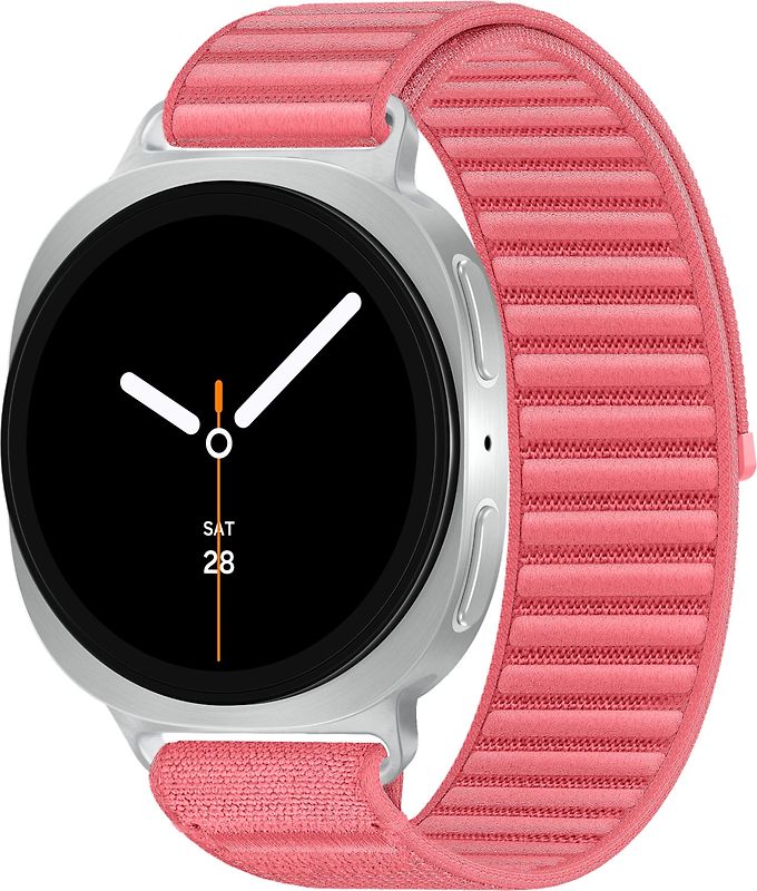 Samsung Galaxy Watch8 40 mm Boîtier aluminium argent sur Confort S/M corail [Wi-Fi]