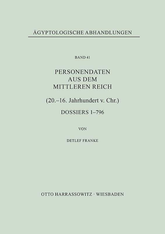 Personendaten aus dem Mittleren Reich (20.-16. Jahrhundert v. Chr.)