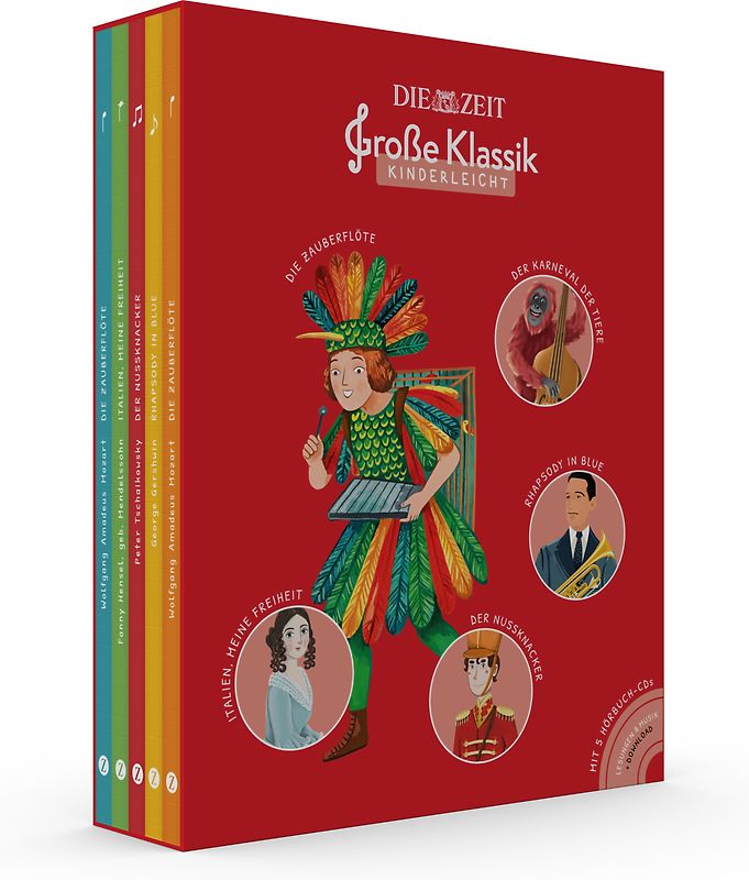 Große Klassik kinderleicht. DIE ZEIT-Edition. (5er-Buchschuber)