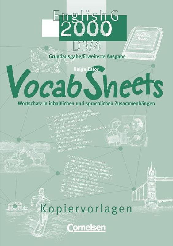 English G 2000. Erweiterte Ausgabe/Grundausgabe D / Band 3/4: 7./8. Schuljahr - Vocab Sheets