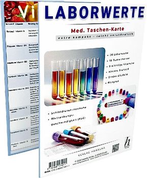 Laborwerte - extra kompakt & leicht verständlich - Faltkarte A6 - Patienten-Ratgeber & Fachliteratur