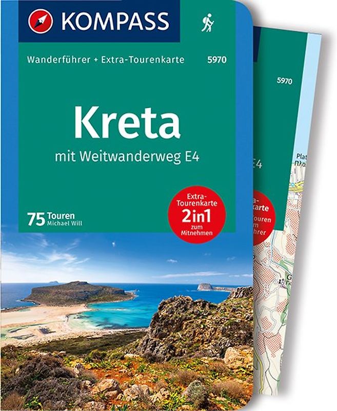 KOMPASS Wanderführer Kreta mit Weitwanderweg E4