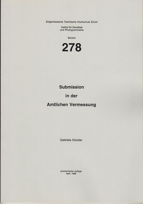 Submission in der Amtlichen Vermessung