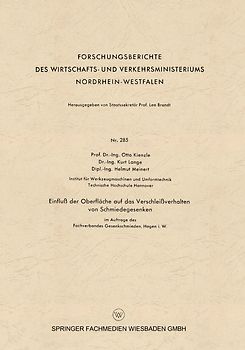 Einfluß der Oberfläche auf das Verschleißverhalten von Schmiedegesenken