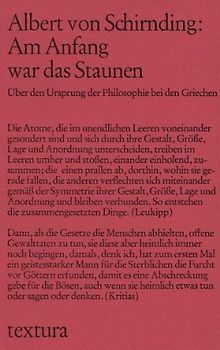 Am Anfang war das Staunen