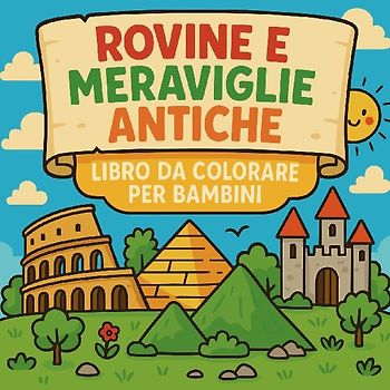 Rovine e Meraviglie Antiche - Libro da colorare per bambini