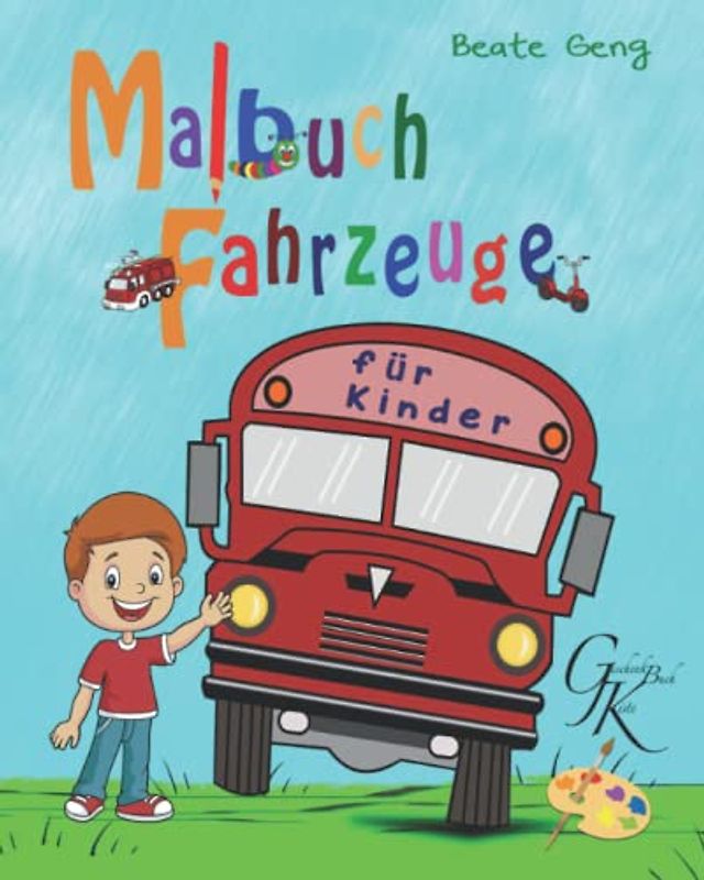 Malbuch Fahrzeuge: für Kinder
