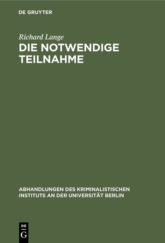 Die notwendige Teilnahme