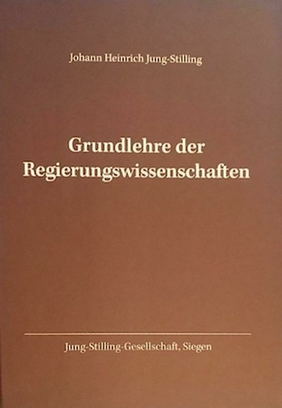 Grundlehre der Regierungswissenschaften