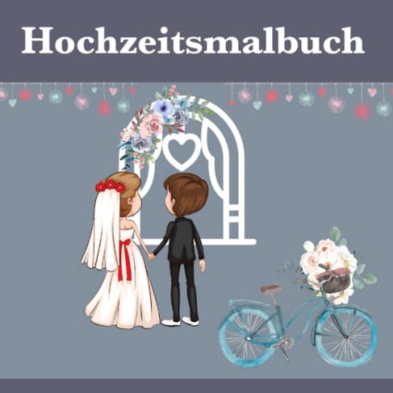 Hochzeitsmalbuch: Hochzeitsmalbuch für Kinder mit Mandalas, Aufgaben und Rätseln uvm., Aktivitätenbuch Hochzeit, Brautpaar blau Edition, Gastgeschenk