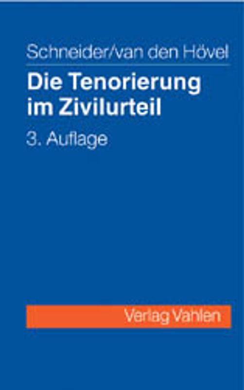 Die Tenorierung im Zivilurteil