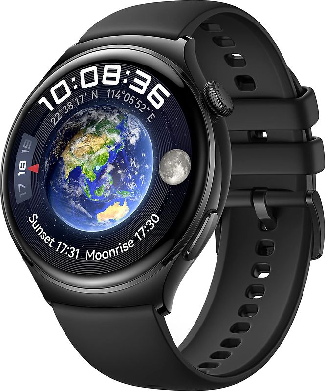 Huawei Watch 4 Active 46 mm nero con cinturino in fluorelastomero nero [WiFi + 4G]