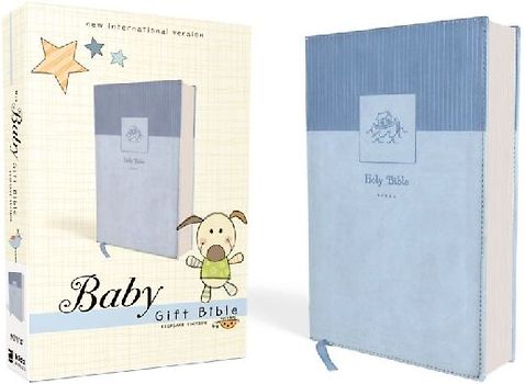 Niv, Baby Gift Bible, Holy Bible, Leathersoft, Blue, Red Letter, Comfort Print