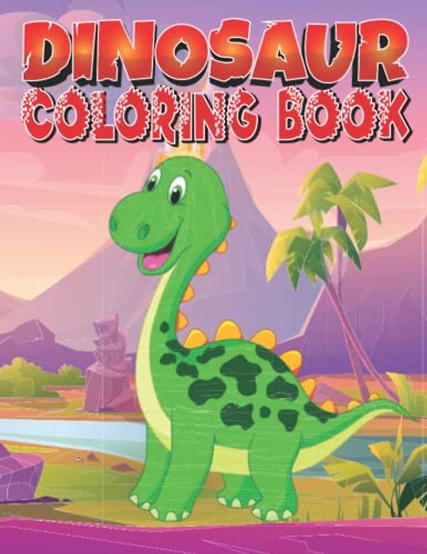 Dinosaur Coloring Book, Dinosaurier Ausmalbuch für Kinder, 30 wunderbare Dino Motive: Malvorlagen mit Dinos für Jungen und Mädchen geeignet, Kleinkinder und Kinder im Vorschulalter Spaßbuch