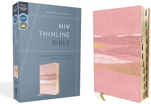 Niv, Thinline Bible, Leathersoft, Pink, Red Letter, Thumb Indexed, Comfort Print
