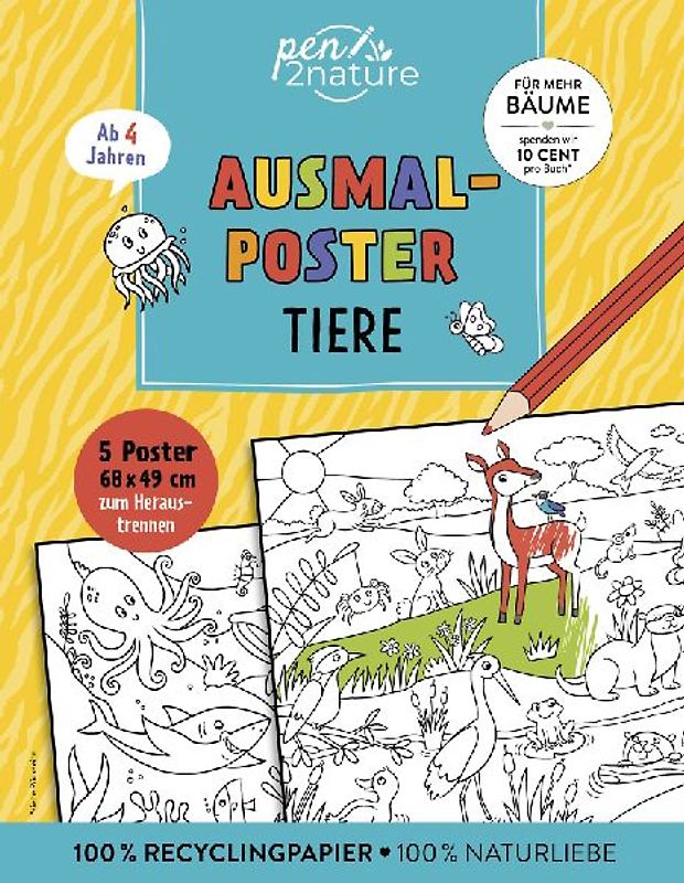 Ausmalposter Tiere