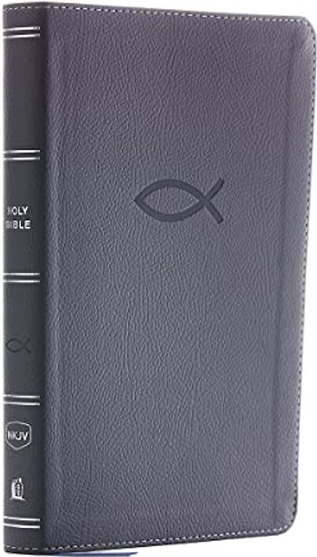 Nkjv, Thinline Bible Youth Edition, Leathersoft, Gray, Red Letter Edition, Comfort Print