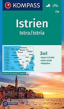 KOMPASS Wanderkarte 238 Istrien, Istra, Istria 1:75.000