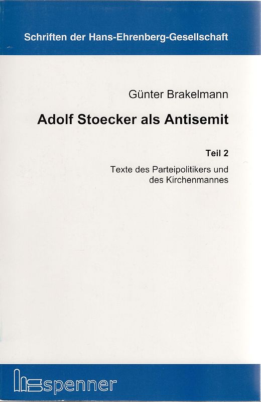 Adolf Stoecker als Antisemit.
