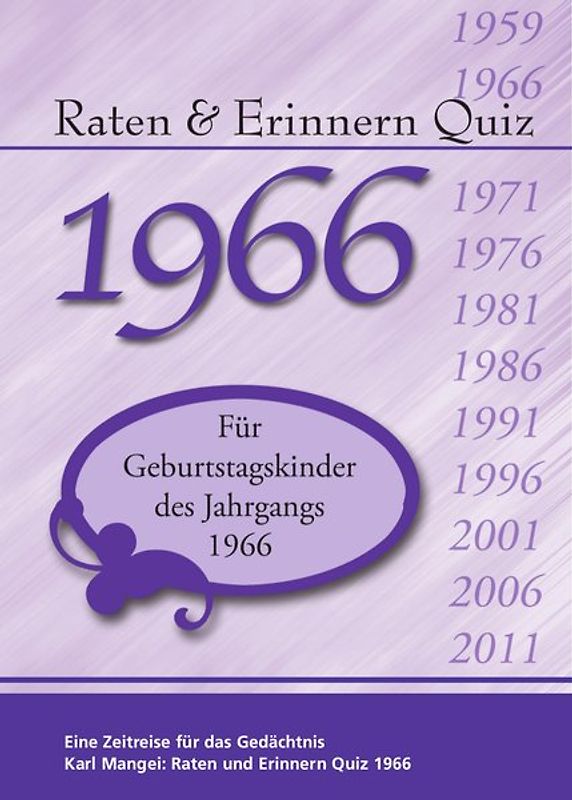 Raten und Erinnern Quiz 1966