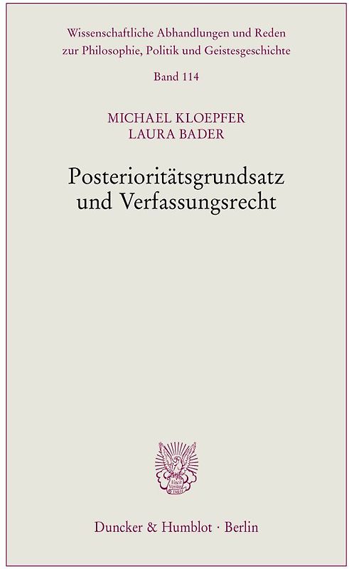 Posterioritätsgrundsatz und Verfassungsrecht