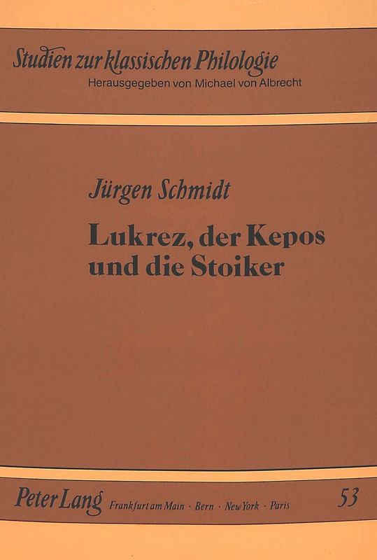 Lukrez, der Kepos und die Stoiker