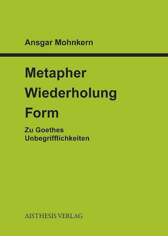 Metapher, Wiederholung, Form