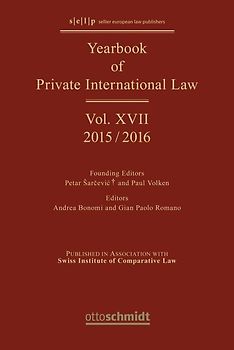 Yearbook of Private International Law Vol. XVII – 2015/2016