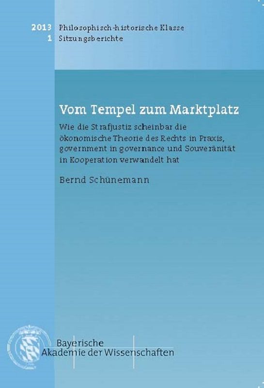 Werke des Verlags der Bayerischen Akademie der Wissenschaften bei... / Vom Tempel zum Marktplatz