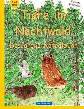 BROCKHAUSEN - Tiere im Nachtwald - Das große Rätselbuch