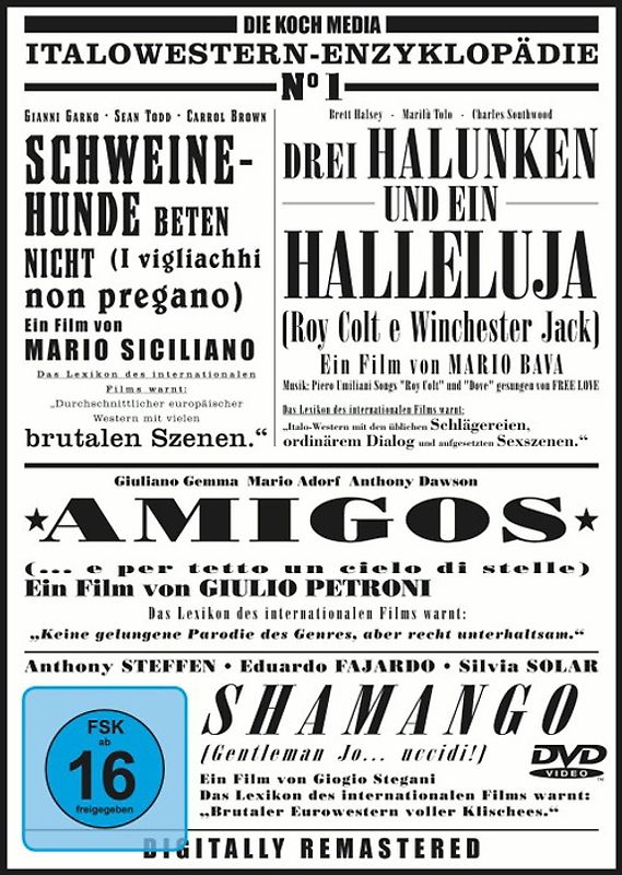 Italowestern - Enzyklopädie No. 1 [Limited Edition, 4 DVDs] DVD