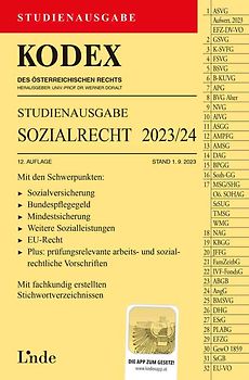 KODEX Studienausgabe Sozialrecht WU 2023/24