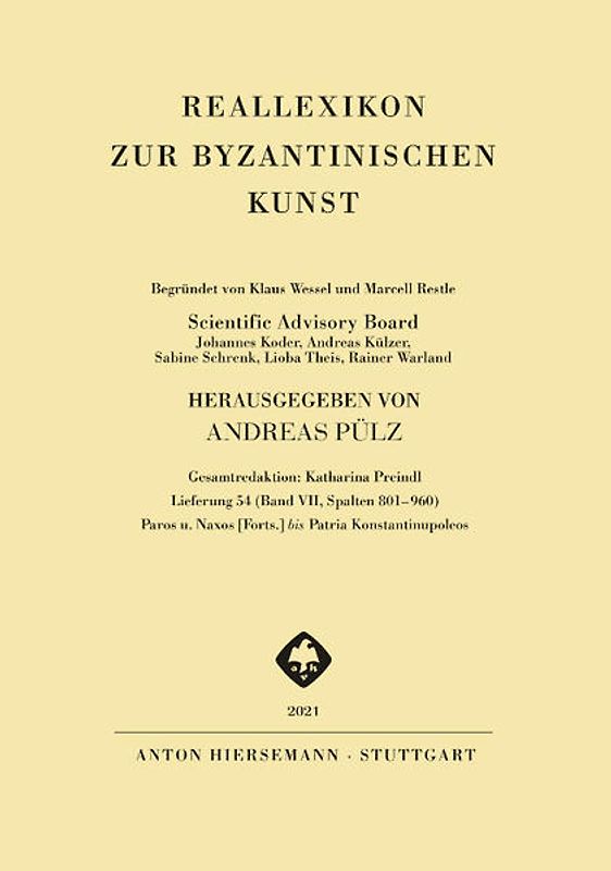 Reallexikon zur byzantinischen Kunst
