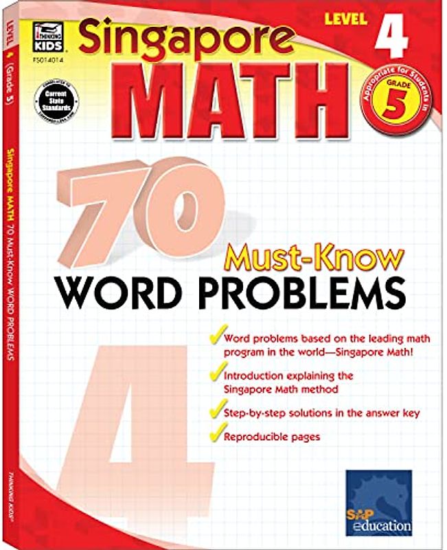 70 Must-Know Word Problems, Grade 5: Volume 3 (Singapore Math 70 Must Know Word Problems)