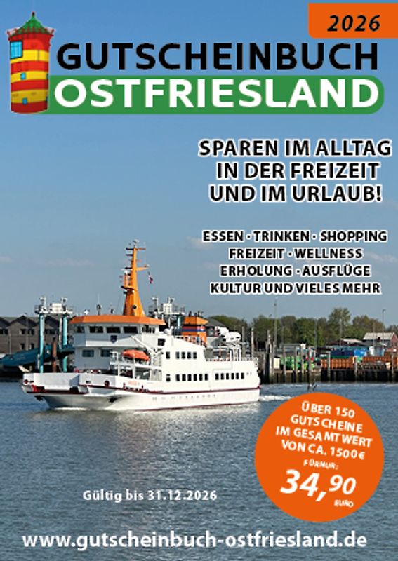 Gutscheinbuch 2026 Ostfriesland inkl. WHV