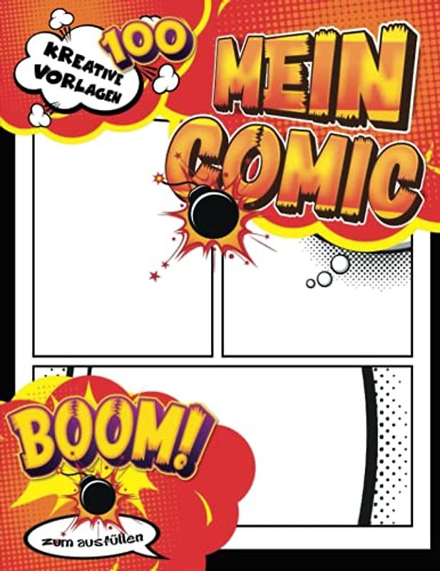 Anime Zeichnen: 100 Anime Blank Comic ohne Blasen für Kinder und Erwachsene. Ein Meisterwerk-Geschenk für Heldenliebhaber.