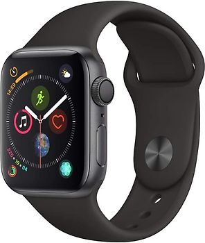Apple Watch Series 4 40 mm Aluminiumgehäuse space grau am Sportarmband schwarz [Wi-Fi]