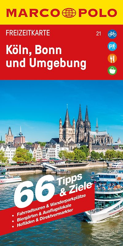 MARCO POLO Freizeitkarte 21 Köln, Bonn, Ahrtal, Siebengebirge 1:110.000