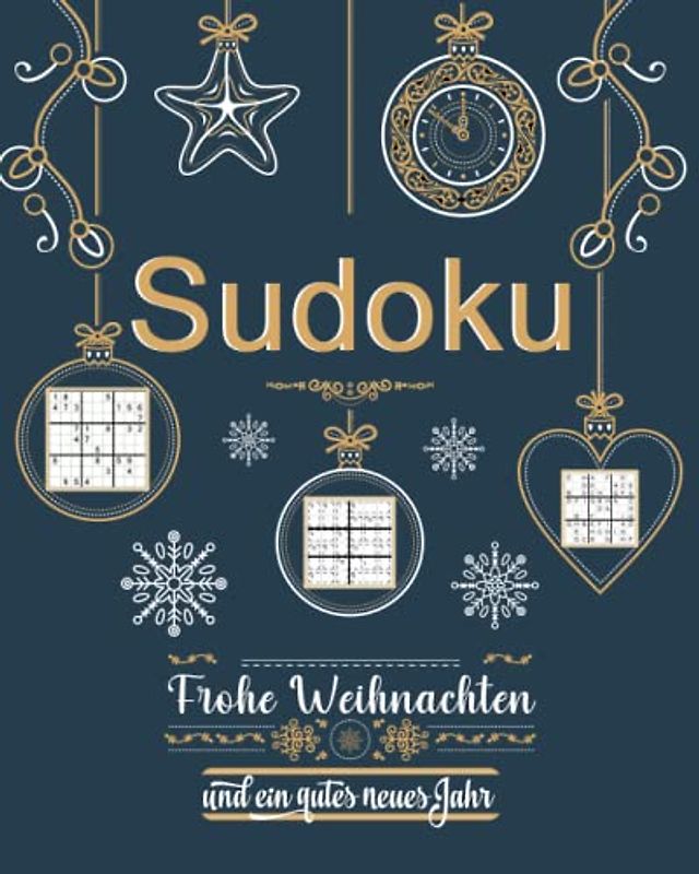 Weihnachts Sudoku: Frohe Weihnachten Rätsel mit 150 Sudoku in 4 Schwierigkeitsstufen|Weihnachtsgeschenke Kleinigkeiten für Familie, Kollegen, Freunde