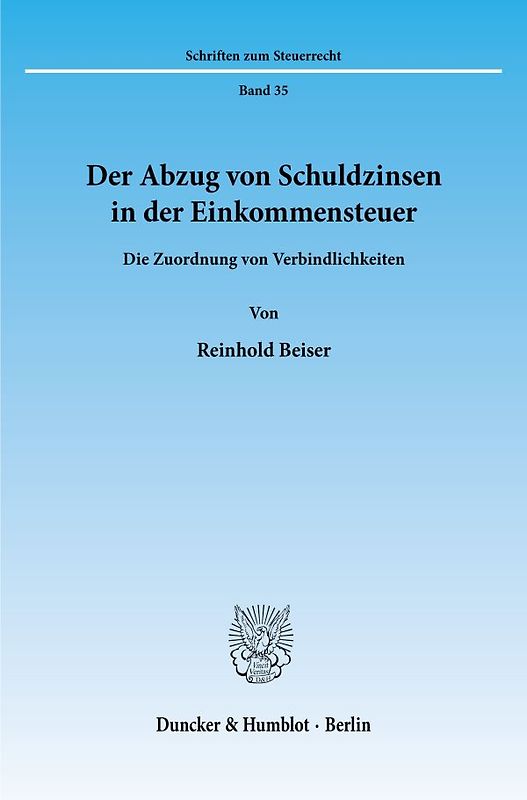 Der Abzug von Schuldzinsen in der Einkommensteuer.