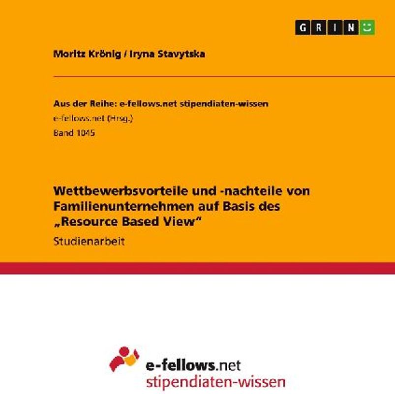 Wettbewerbsvorteile und -nachteile von Familienunternehmen auf Basis des "Resource Based View"