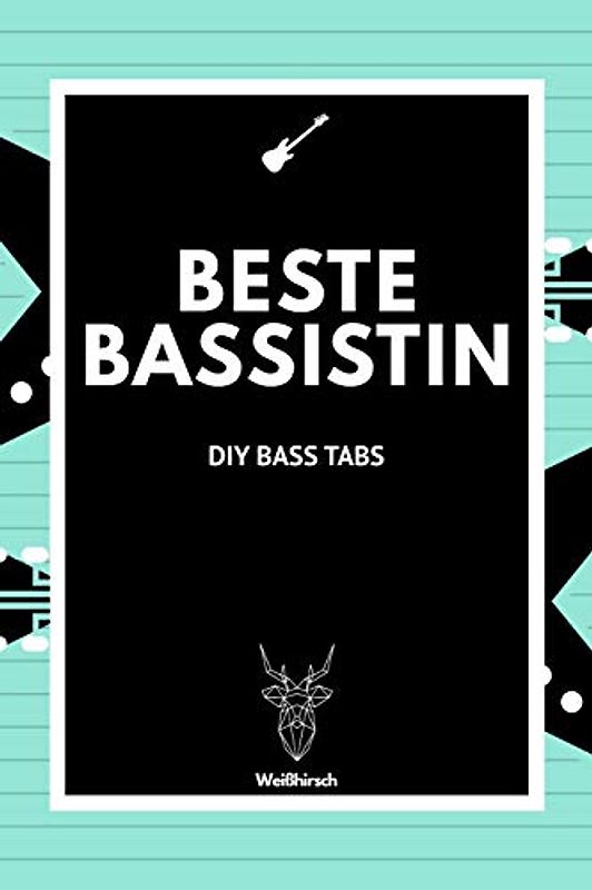 Beste Bassistin - DIY Bass Tabs: A5 Blanko Tabulatur Heft | Notenheft | Bass Tabulatur Block | Bass Heft | Bassgitarrengriffe | Tabulaturheft | ... Fans, Musiker, Kinder, Männer und Frauen